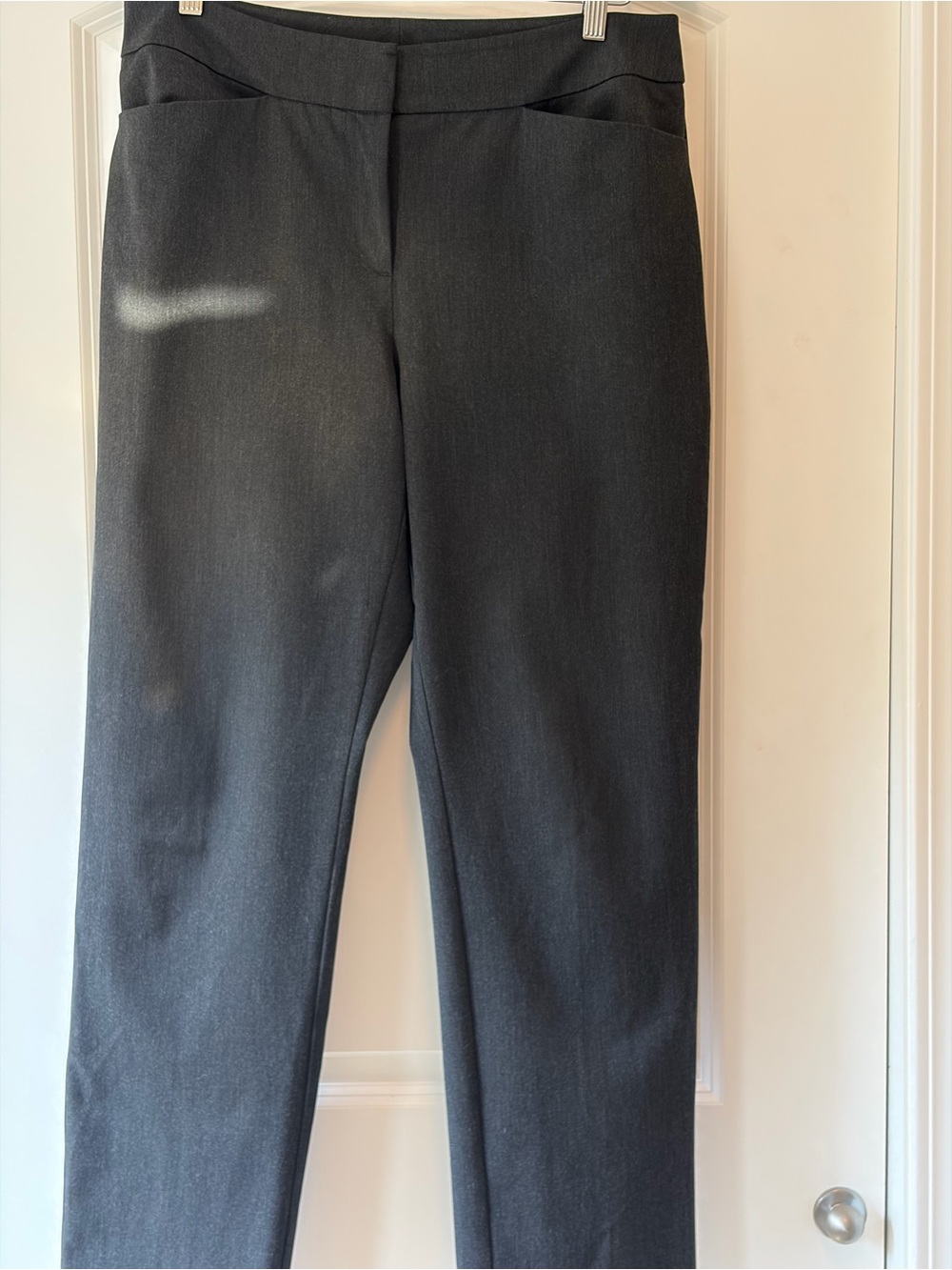Ann Taylor Charcoal Straight-Leg Dress Pants